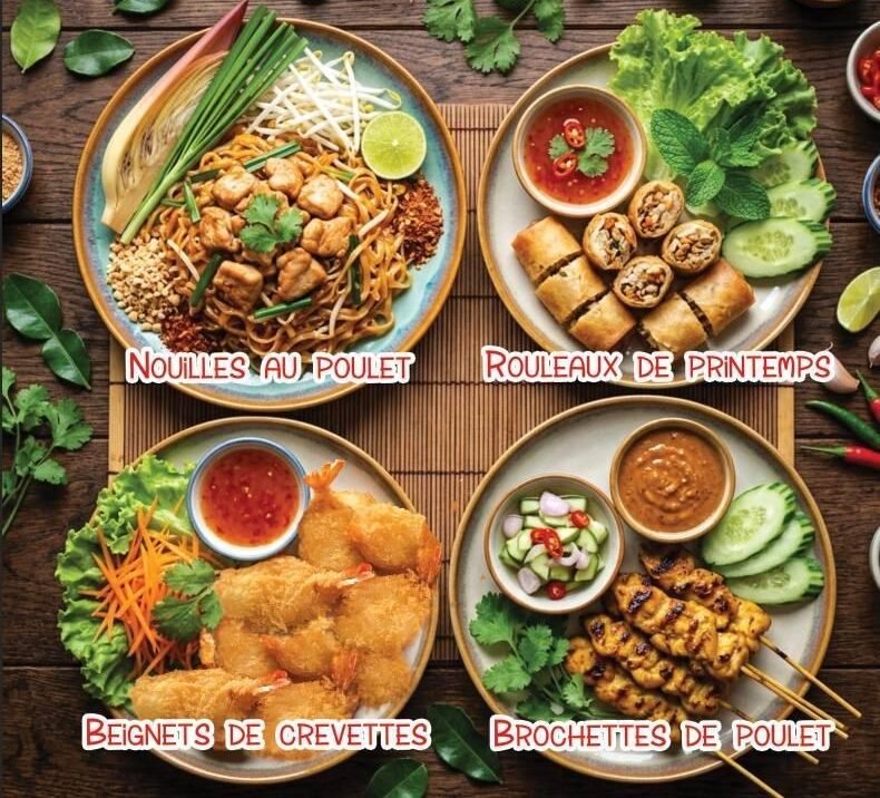 Assortiment de plats thaïlandais