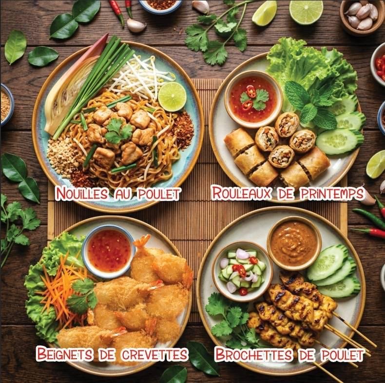 Assortiment de plats thaïlandais
